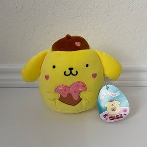 NWT 6.5” Sanrio Pompompurin with Heart Cookie Valentine Squishmallow